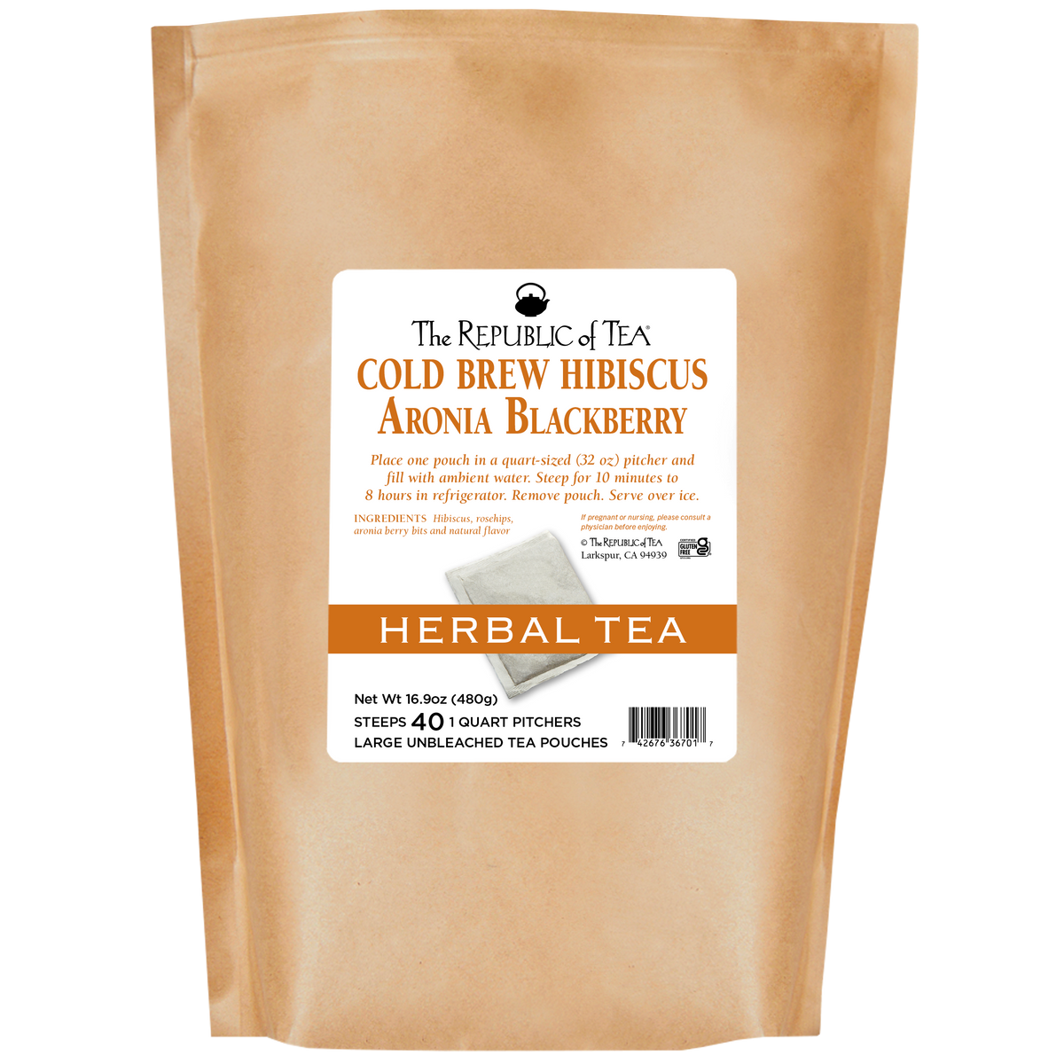 Cold Brew Hibiscus Aronia Blackberry Iced Tea Pouches