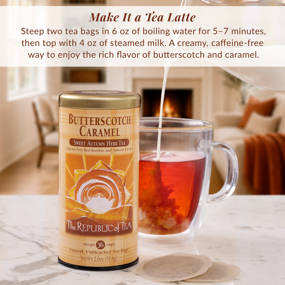 Butterscotch Caramel Herbal Tea Bags