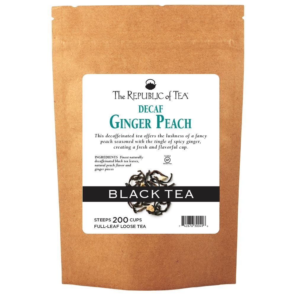 Decaf Ginger Peach Black Full-Leaf Tea