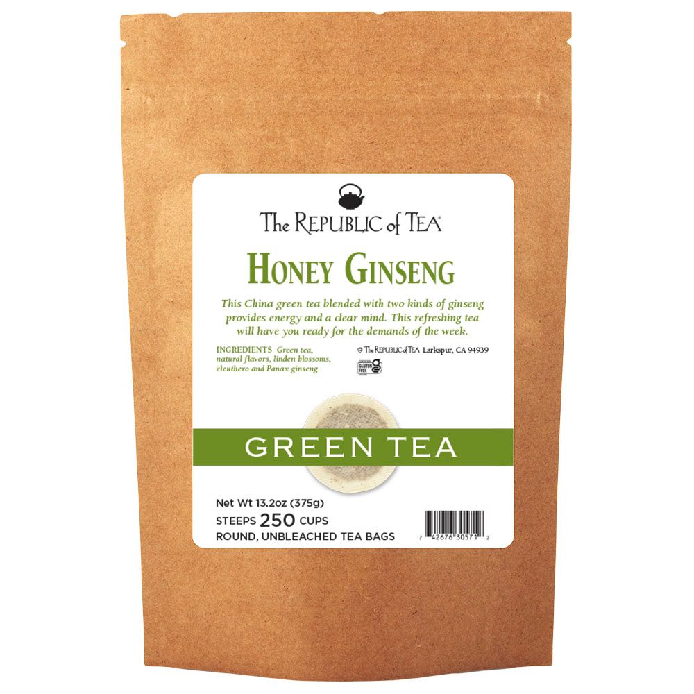 Honey Ginseng Green Tea Bags