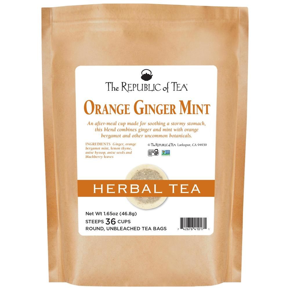 Orange Ginger Mint Herbal Tea Bags