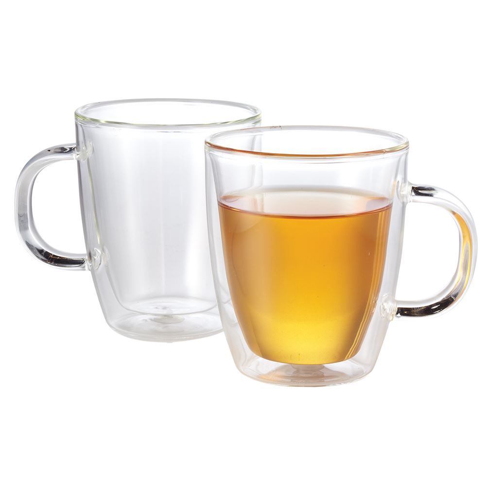 10 oz Double Wall Glass Mug (Set of 2)