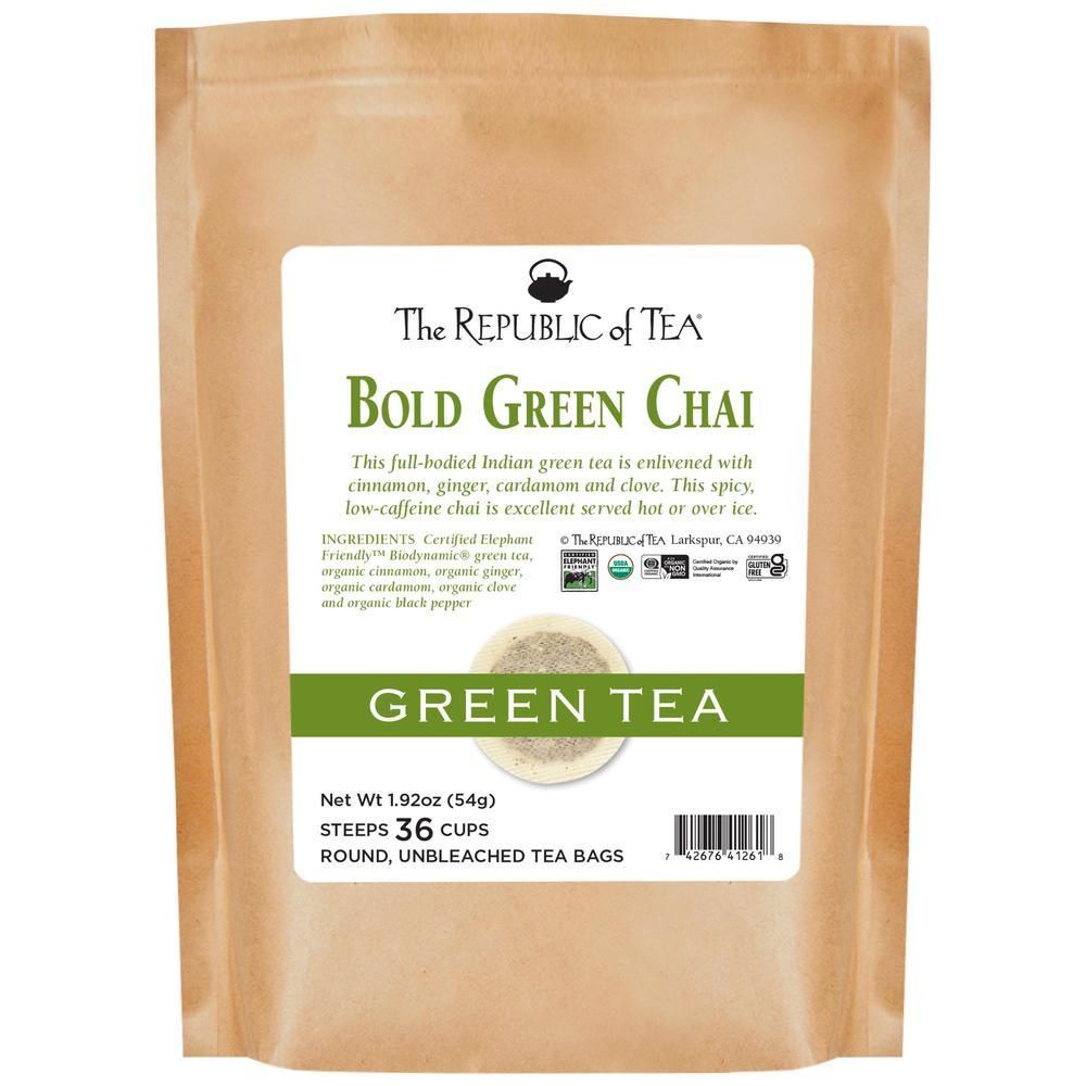 Bold Green Chai Certified Elephant Friendly™ Tea Bags