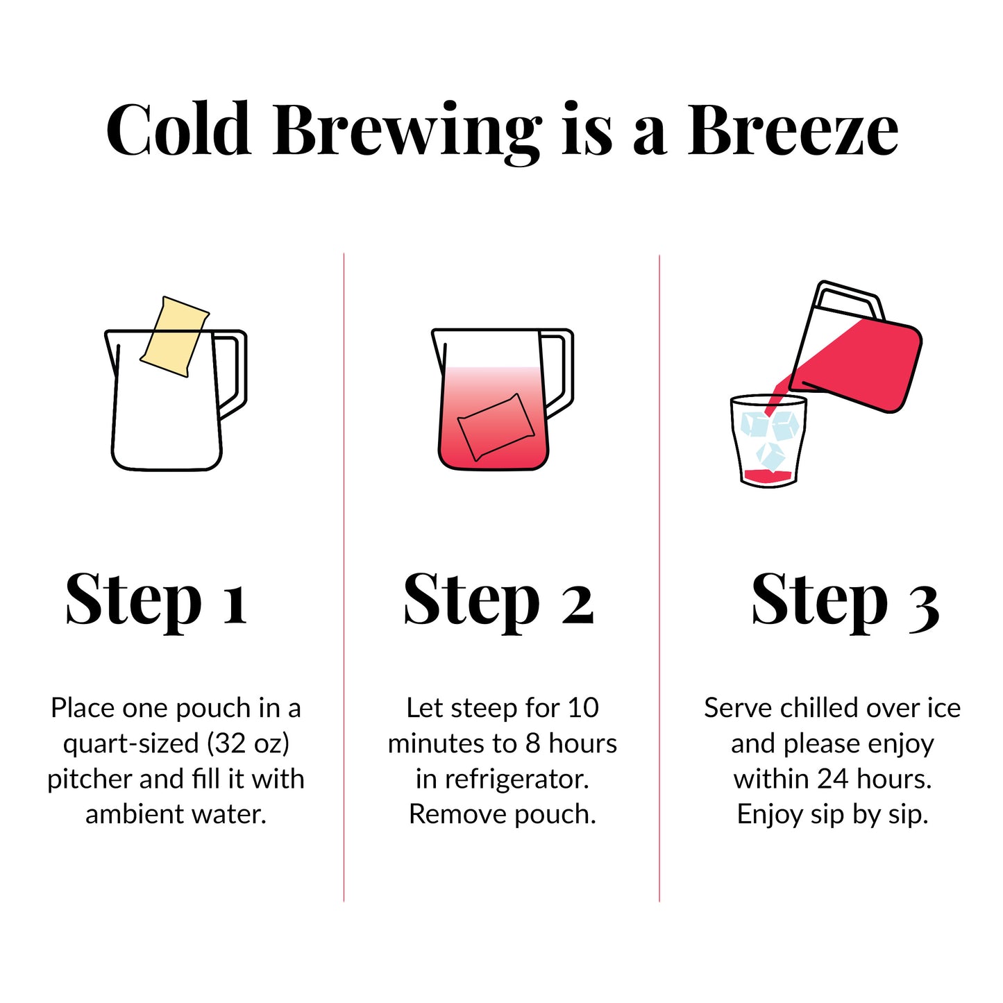 Cold Brew Hibiscus Tangerine Yuzu Iced Tea Pouches