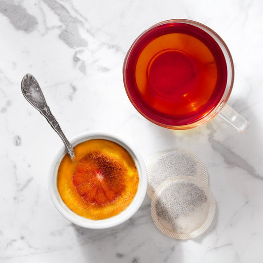 Blood Orange Champagne Creme Brulee