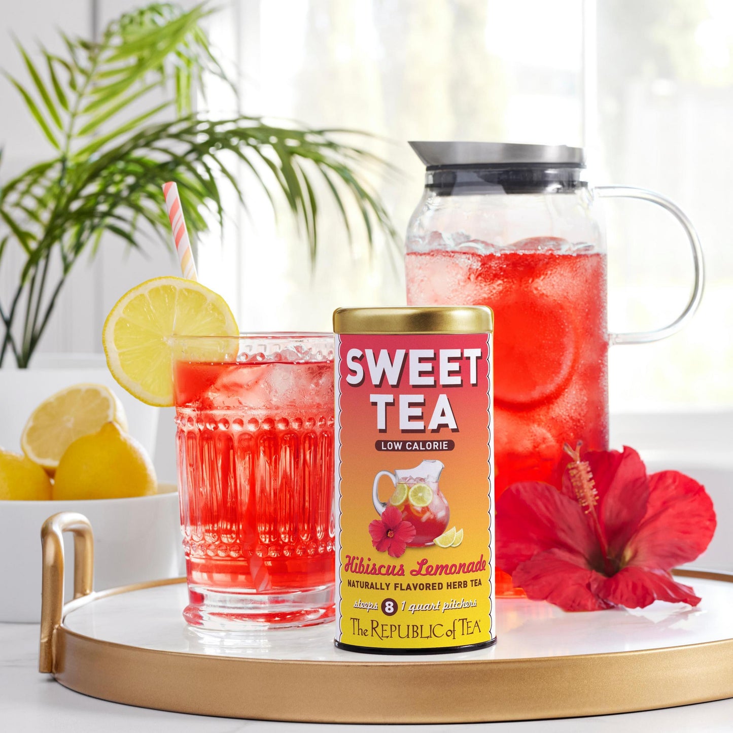 Keto-Friendly Sweet Hibiscus Lemonade Herbal Tea