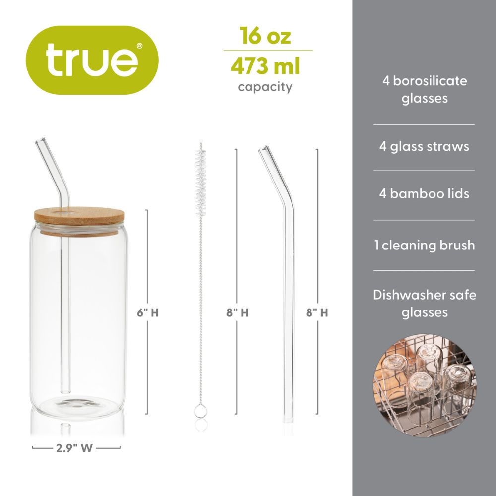 bambus to go Glass and Bamboo To-Go Tumbler (4 Pack)