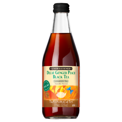 Decaf Ginger Peach Black Iced Tea - 12 oz