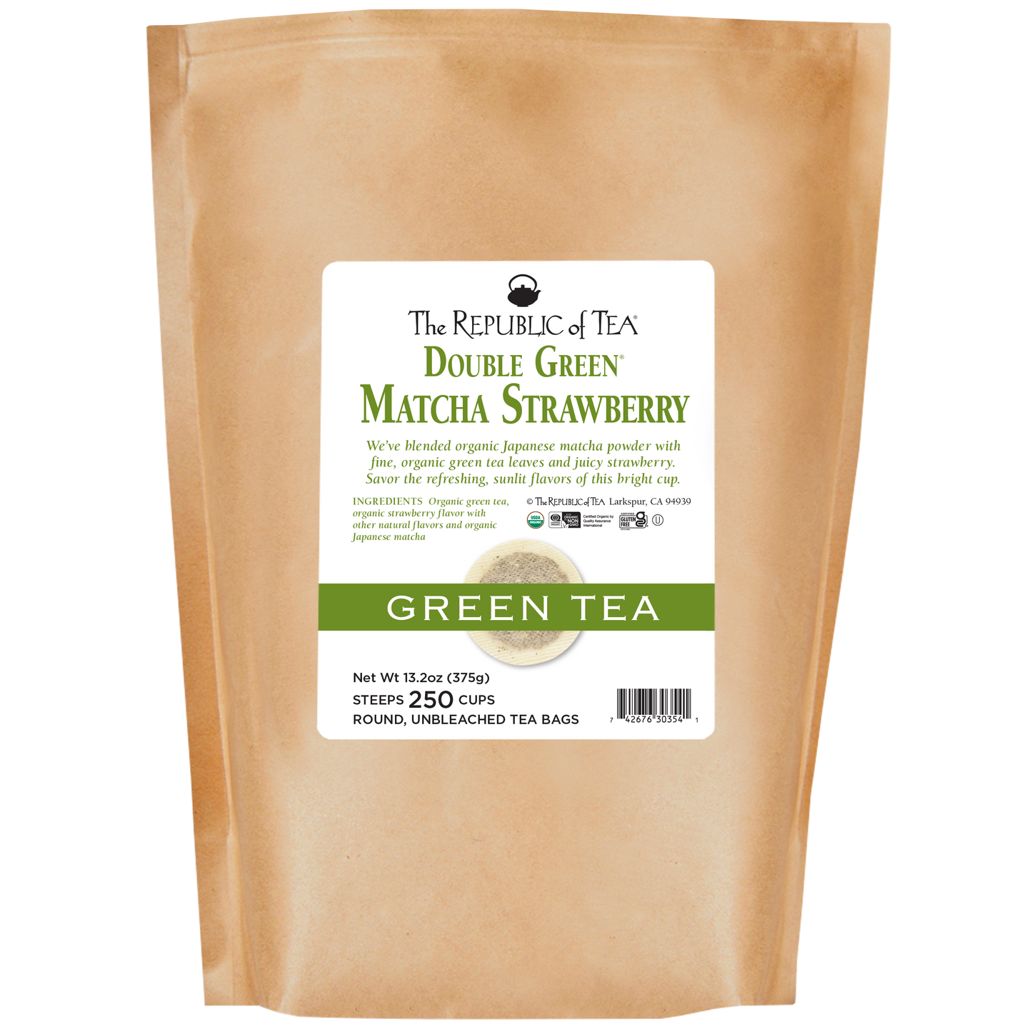 Organic Double Green® Matcha Strawberry Tea Bags