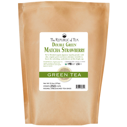 Organic Double Green® Matcha Strawberry Tea Bags