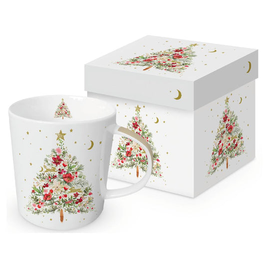 Flower Holiday Tree Boxed Mug
