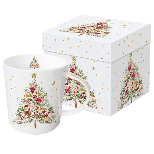 Flower Holiday Tree Boxed Mug