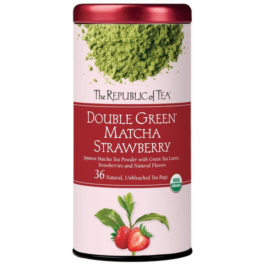 Organic Double Green® Matcha Strawberry Tea Bags