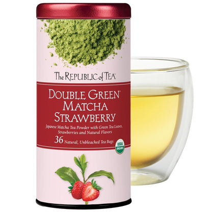 Organic Double Green® Matcha Strawberry Tea Bags