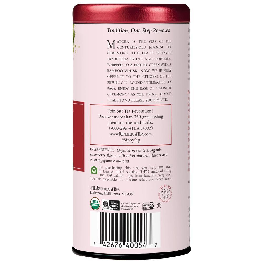 Organic Double Green® Matcha Strawberry Tea Bags