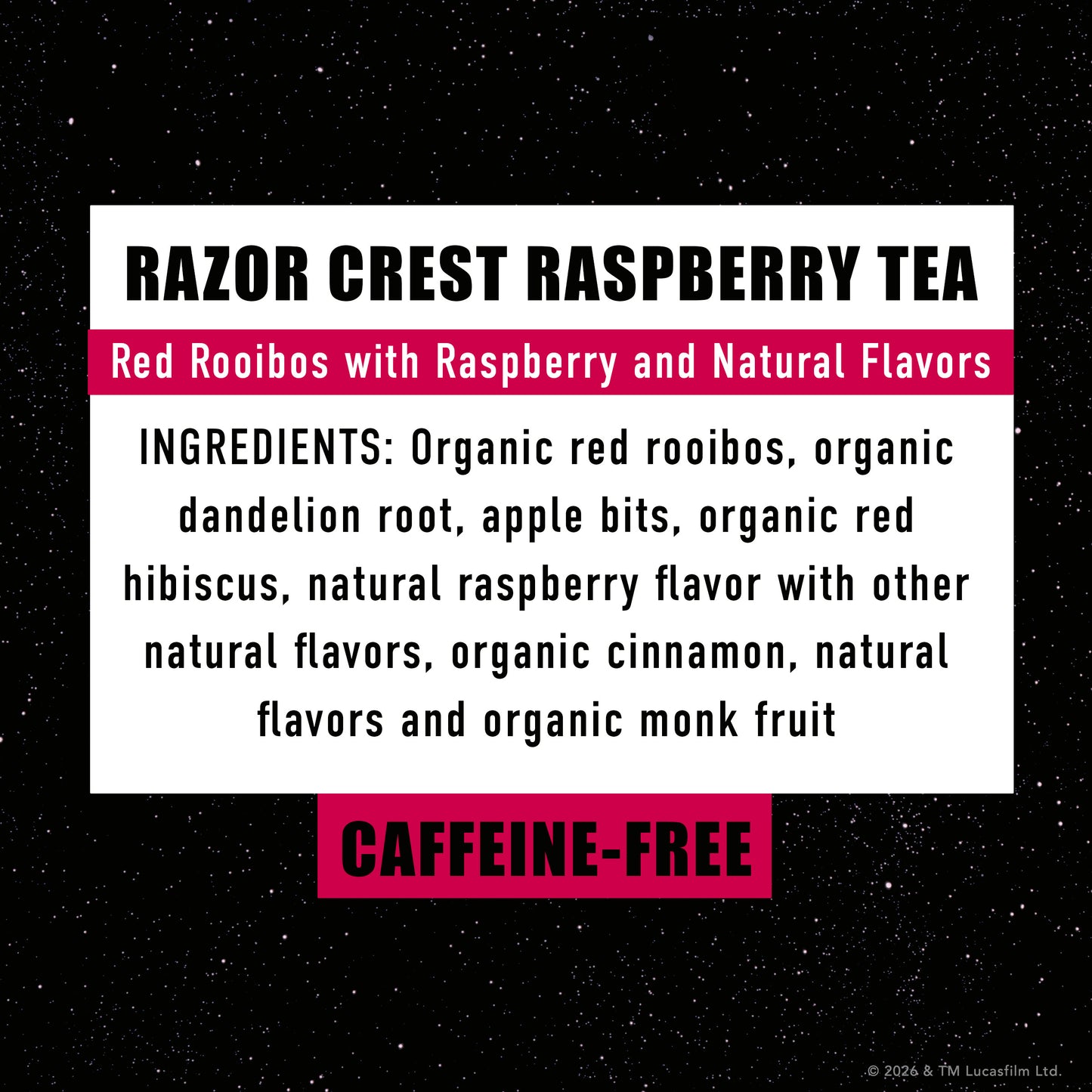 Star Wars: The Mandalorian and Grogu Razor Crest Raspberry Tea