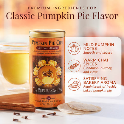 Pumpkin Pie Chai Herbal Tea Bags