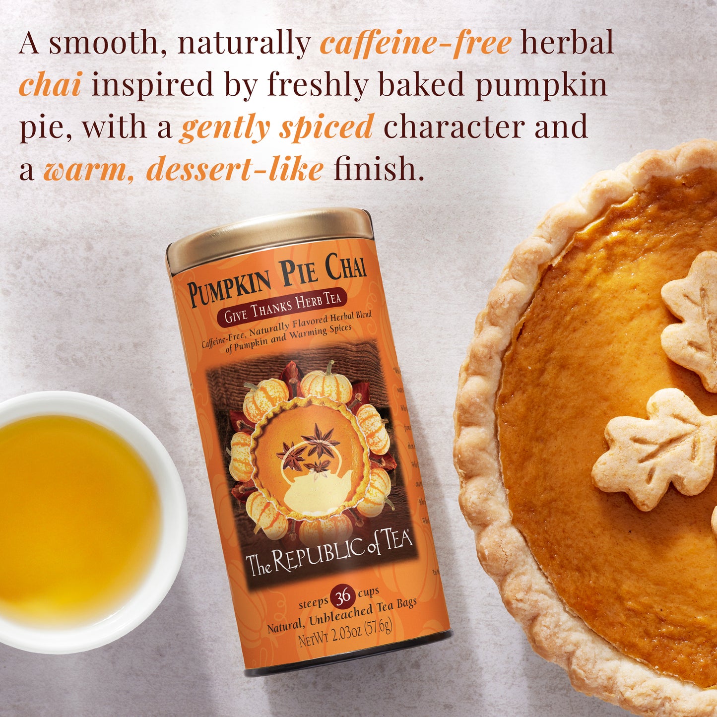 Pumpkin Pie Chai Herbal Tea Bags