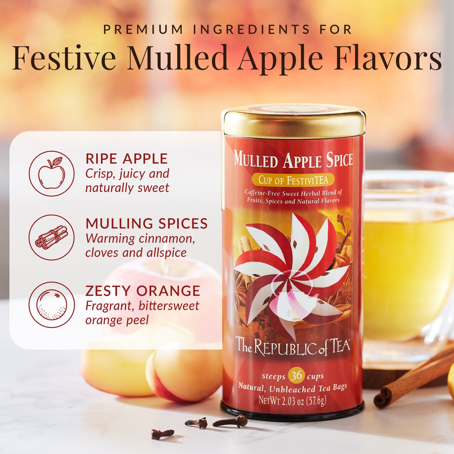 Mulled Apple Spice Herbal Tea Bags