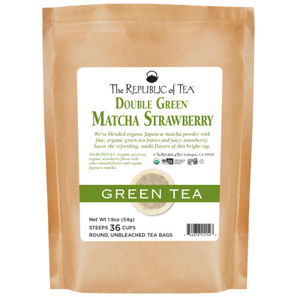 Organic Double Green® Matcha Strawberry Tea Bags