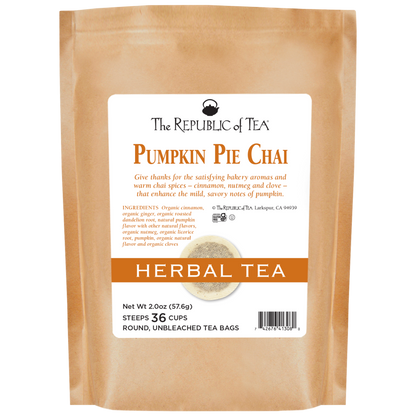 Pumpkin Pie Chai Herbal Tea Bags
