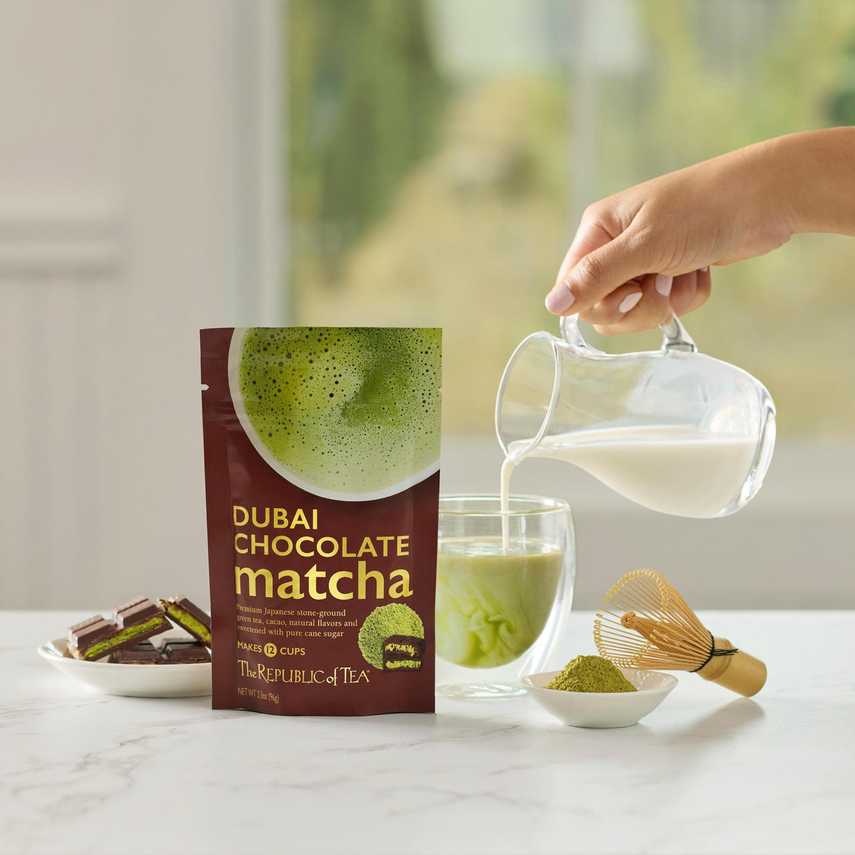 Dubai Chocolate Matcha Powder