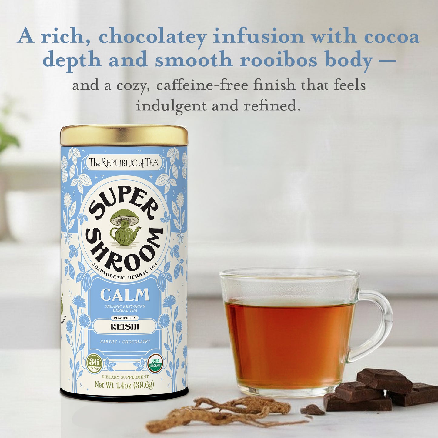 Organic Calm SuperShroom Herbal Tea