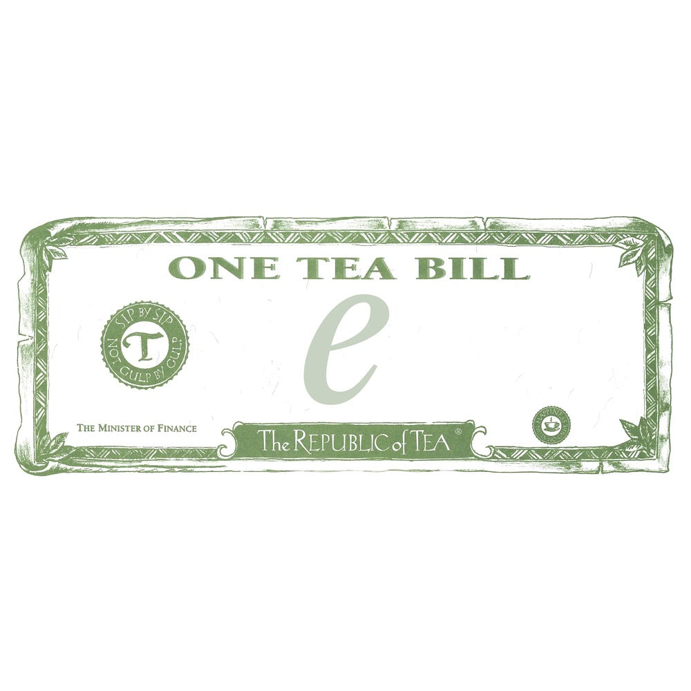 Electronic Tea Bill Gift Certificates