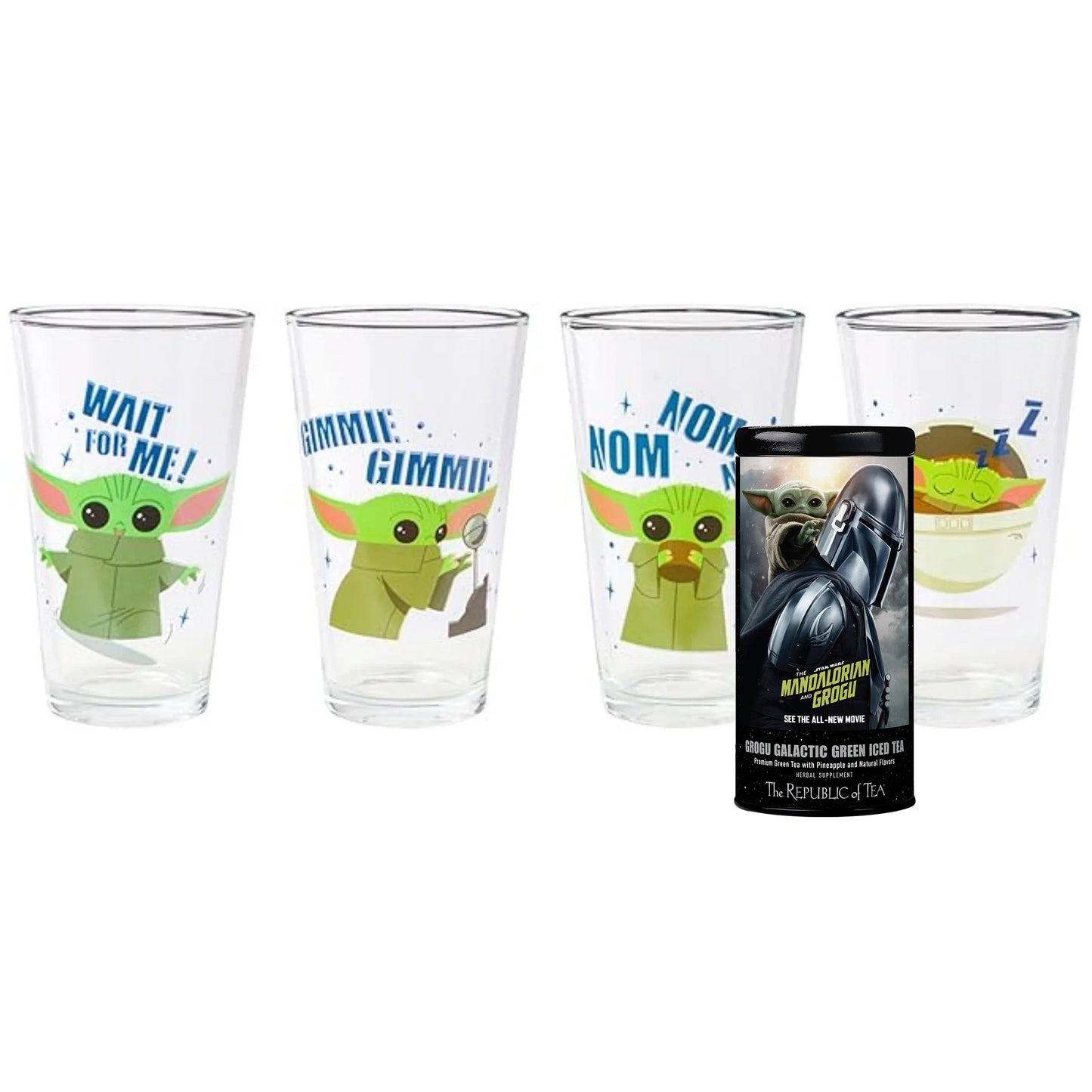 Star Wars: The Mandalorian and Grogu Iced Tea and 16 oz Glass Set