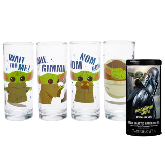 Star Wars: The Mandalorian and Grogu Iced Tea and 10 oz Glass Set