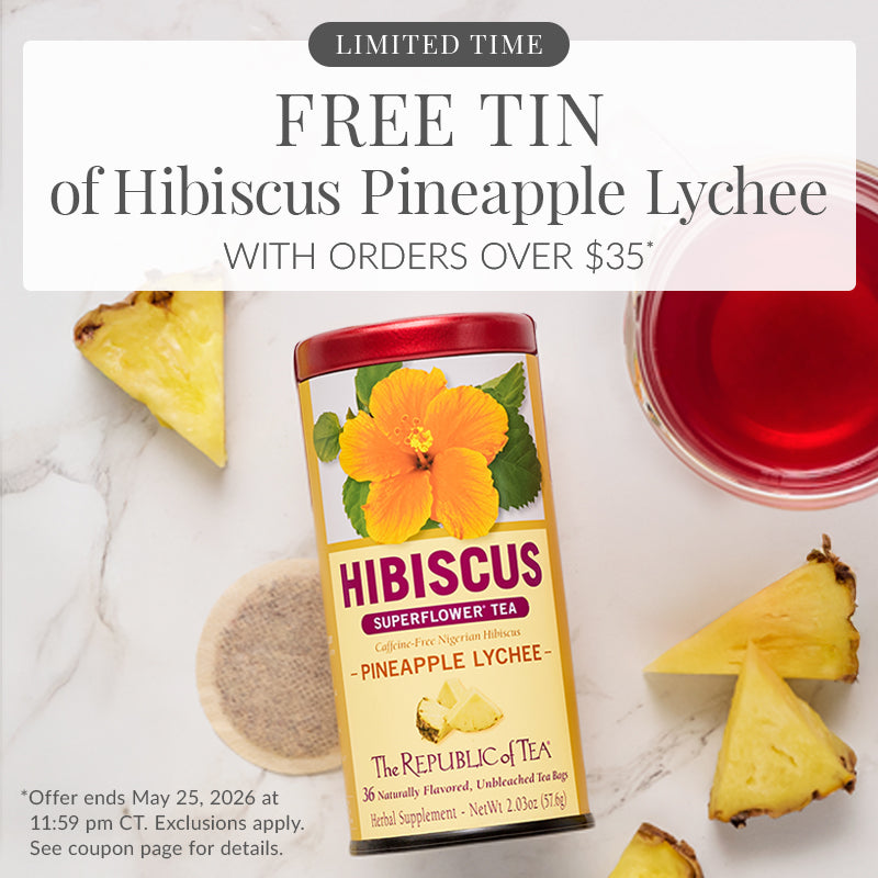 Limited Time: FREE TIN of Hibiscus Pineapple Lychee with orders over $35*