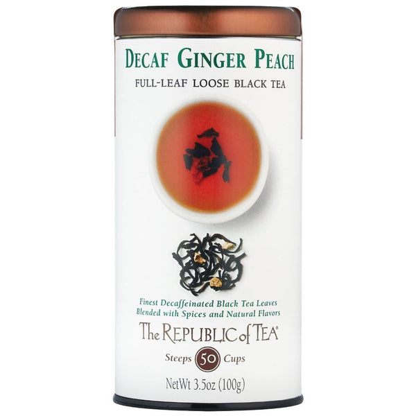 Decaf Ginger Peach Black Full-Leaf Tea – The Republic of Tea