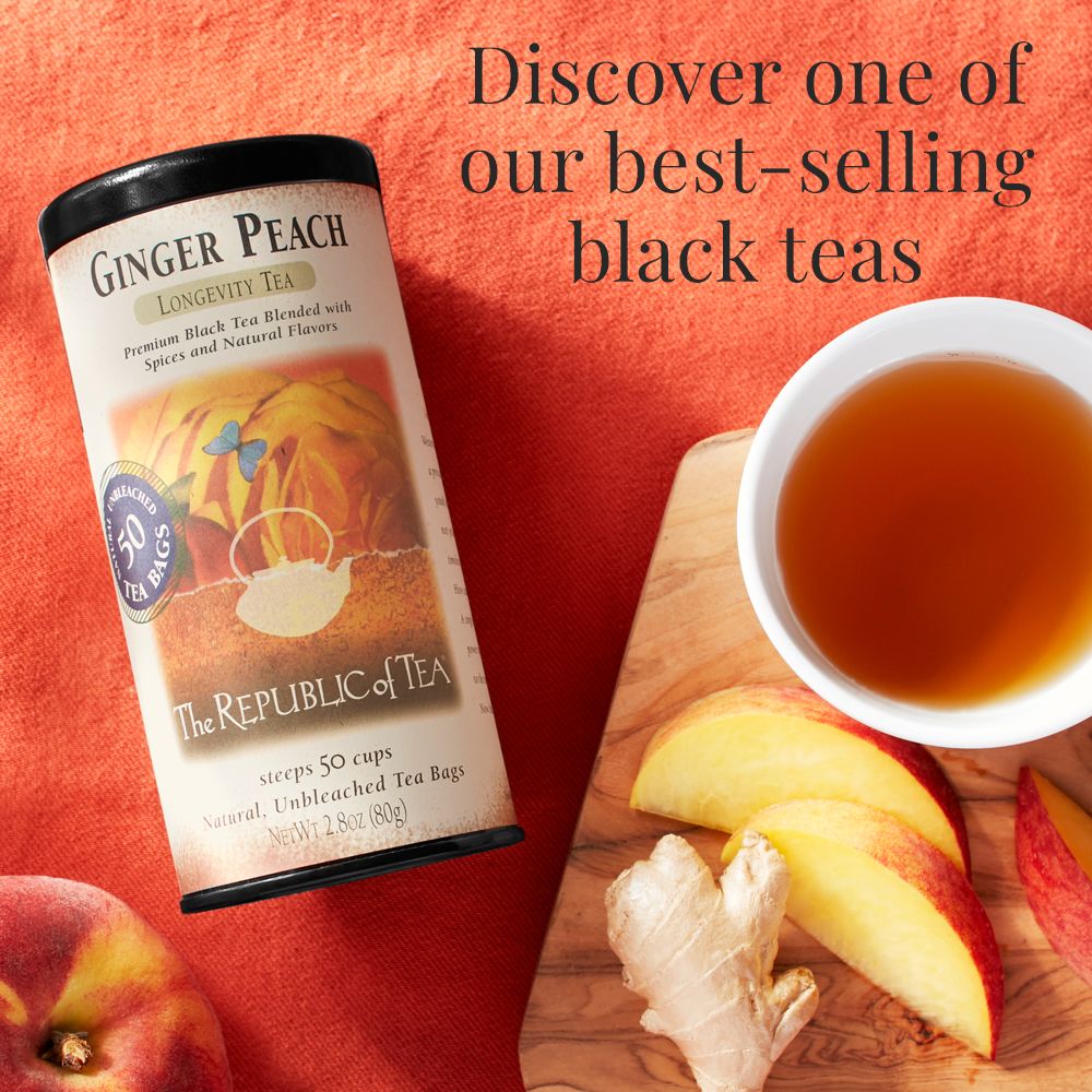Ginger Peach Black Tea Bags