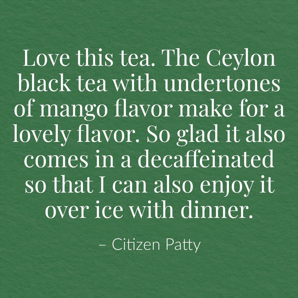 Decaf Mango Ceylon Black Tea Bags