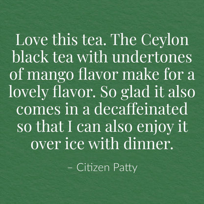 Decaf Mango Ceylon Black Tea Bags