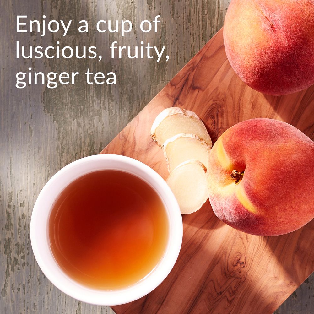 Decaf Ginger Peach Black Tea Bags