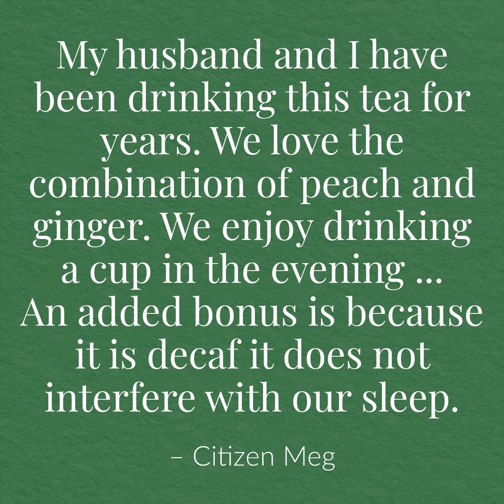 Decaf Ginger Peach Black Tea Bags