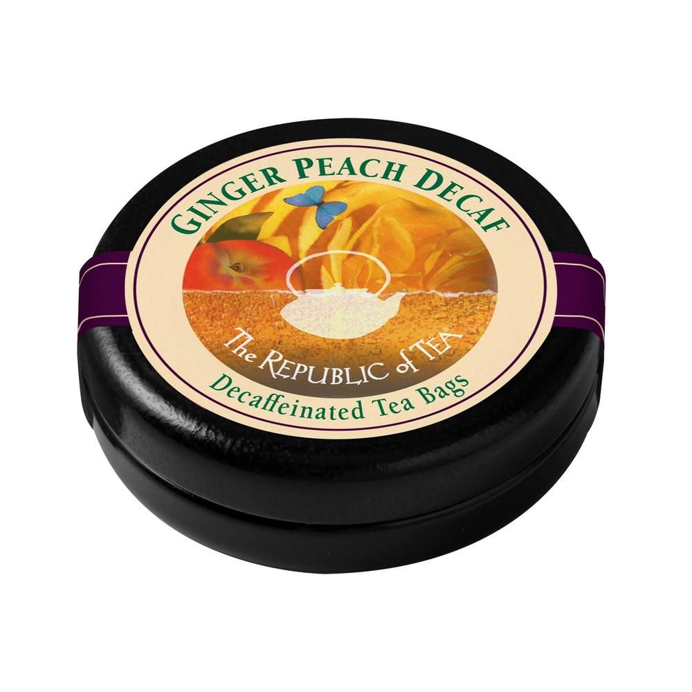 Decaf Ginger Peach Black Tea Bags – The Republic of Tea