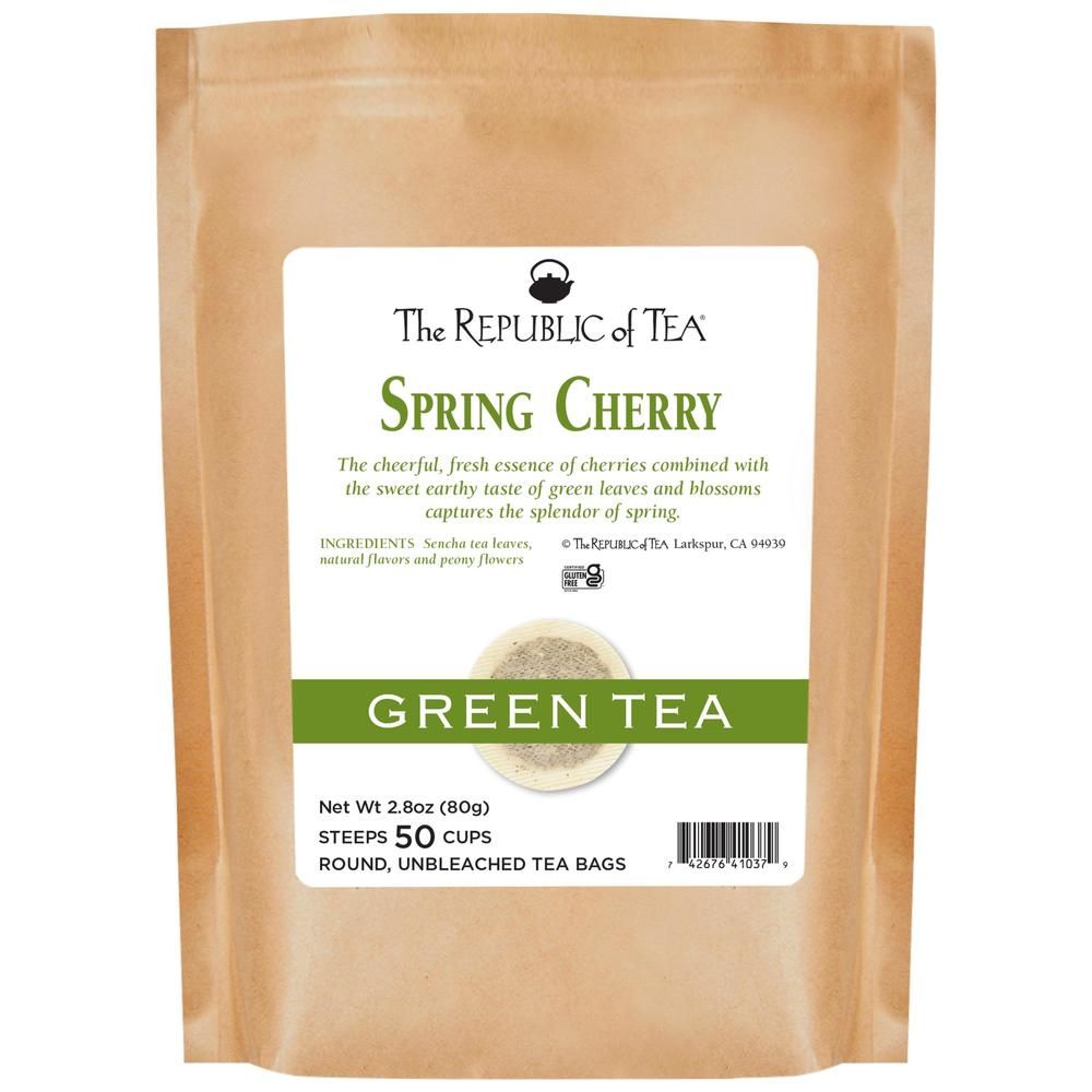 Spring Cherry Green Tea Bags