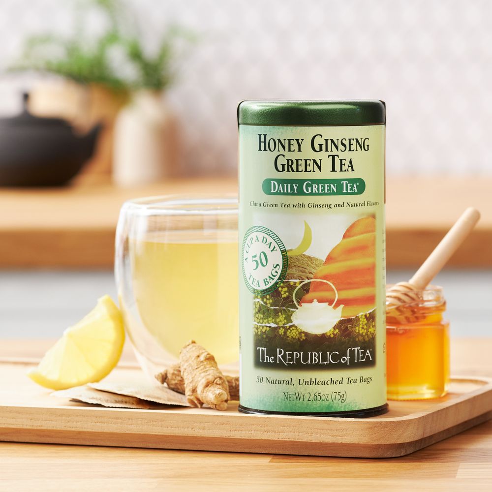 Honey Ginseng Green Tea Bags – The Republic of Tea