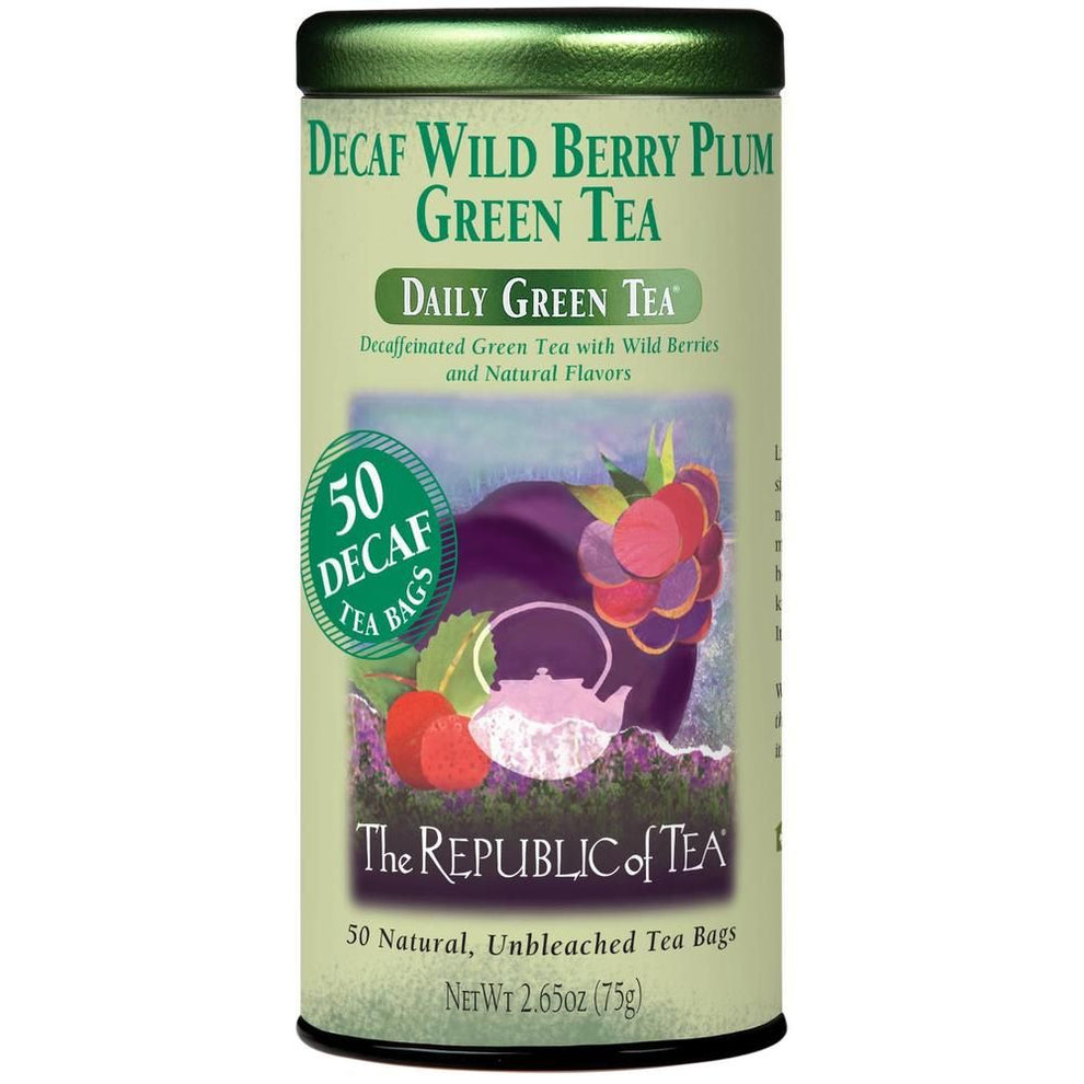 Decaf Wild Berry Plum Green Tea Bags – The Republic of Tea