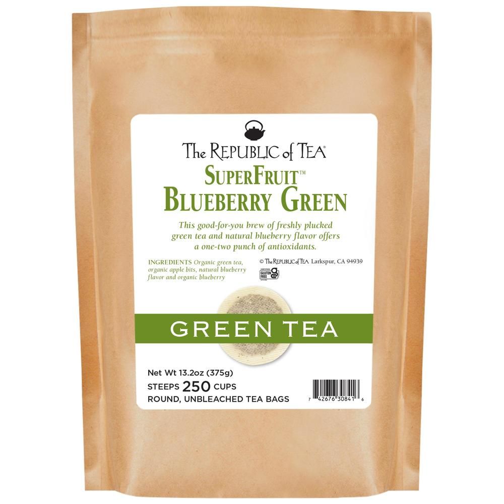 The Republic of Tea  Organic Blueberry Green Tea  Tea Bags  36 ct
