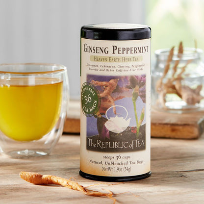 Ginseng Peppermint Herbal Tea Bags