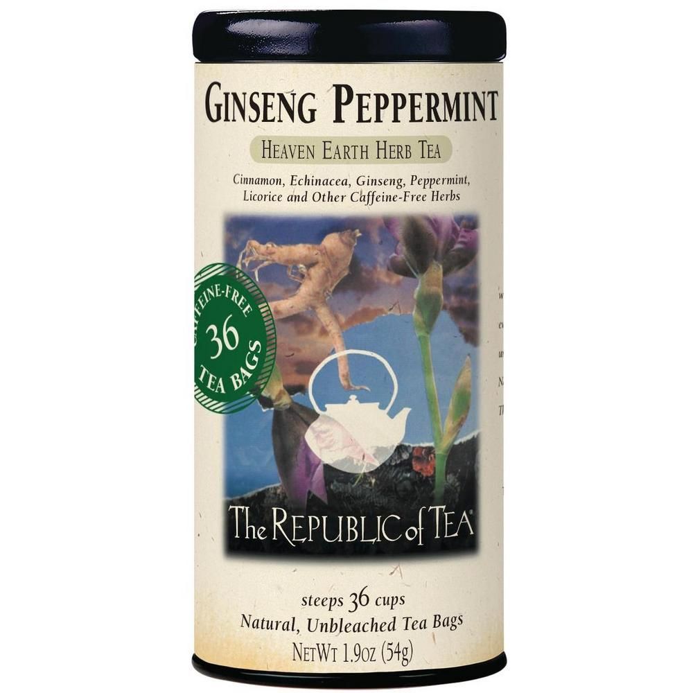 Ginseng Peppermint Herbal Tea Bags