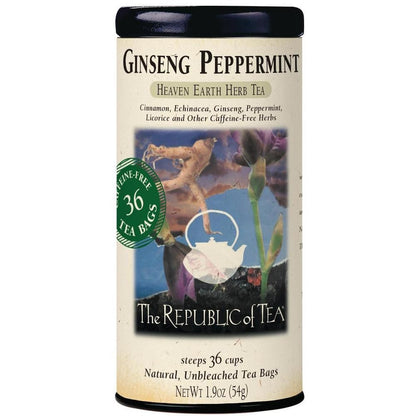 Ginseng Peppermint Herbal Tea Bags