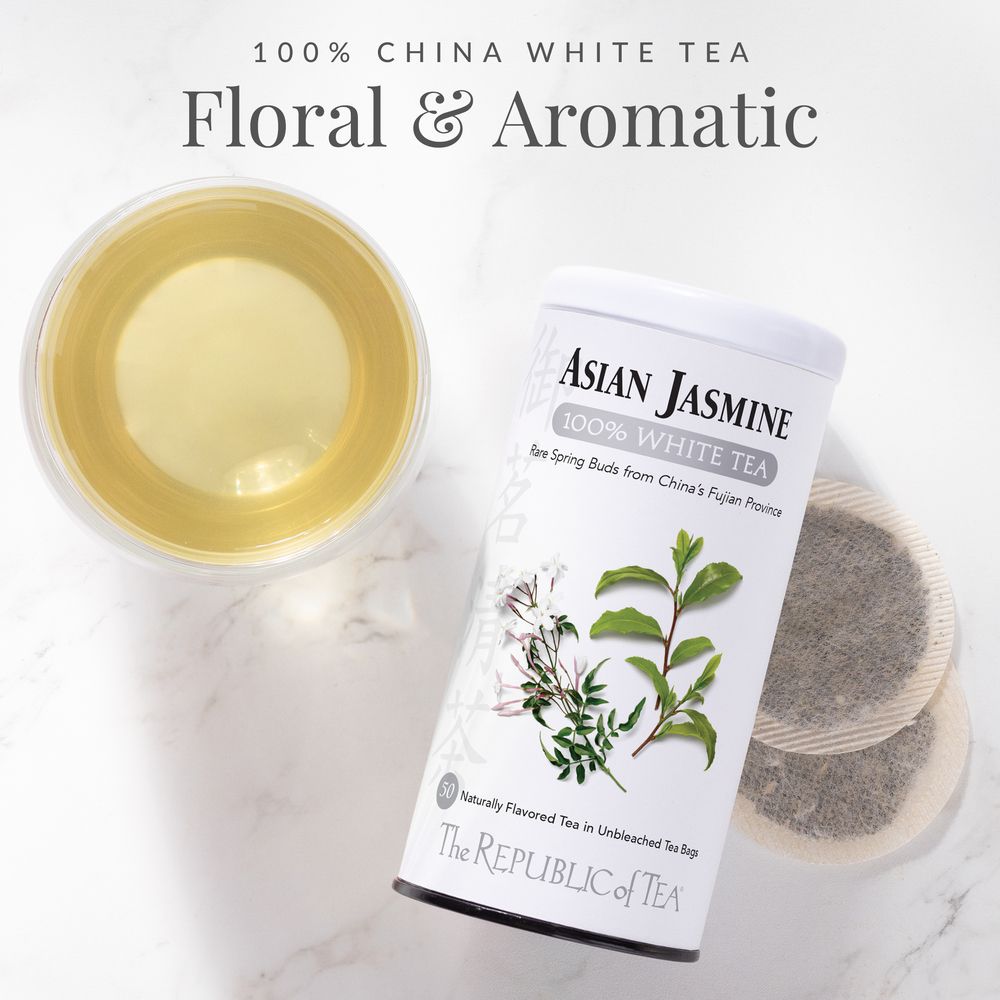 Asian Jasmine 100% White Tea Bags – The Republic of Tea