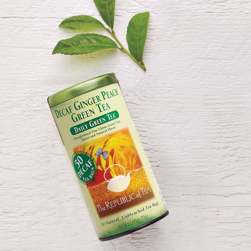Decaf Ginger Peach Green Tea Bags