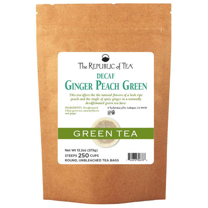 Decaf Ginger Peach Green Tea Bags