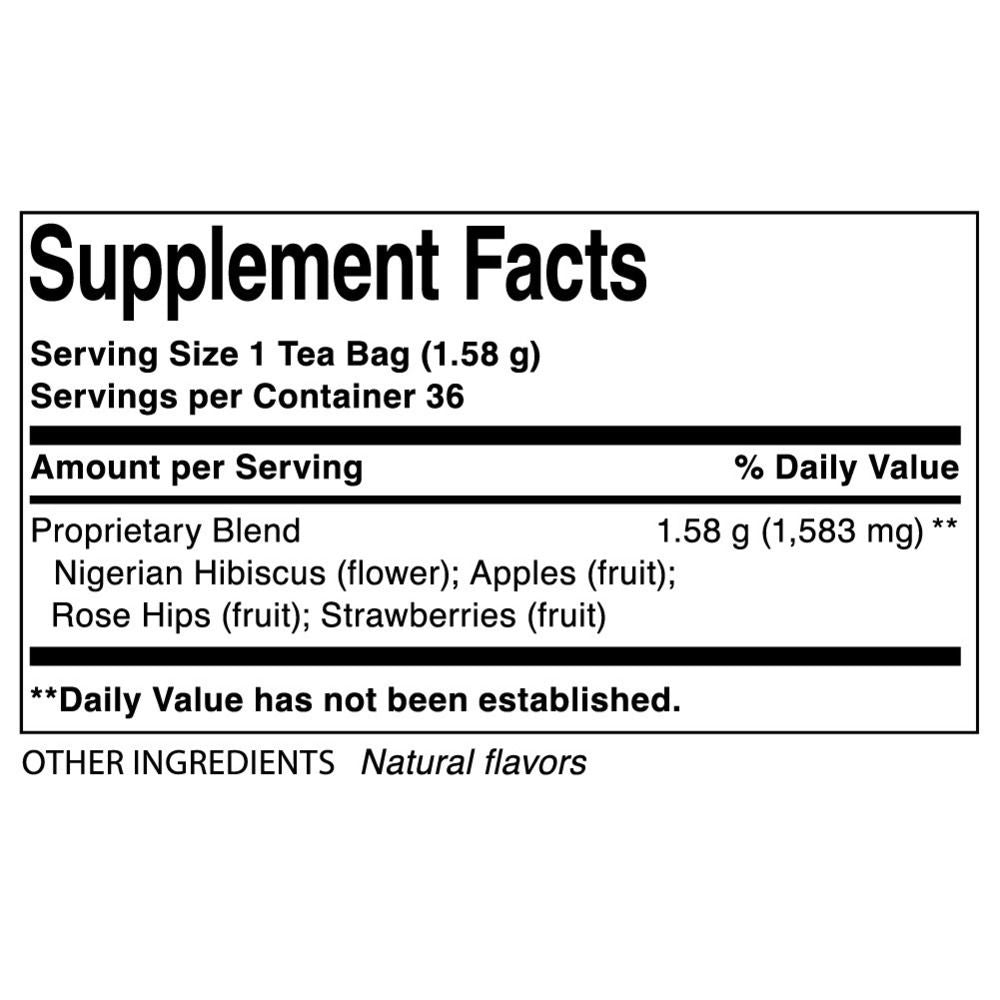 Hibiscus Strawberry Tea Bags