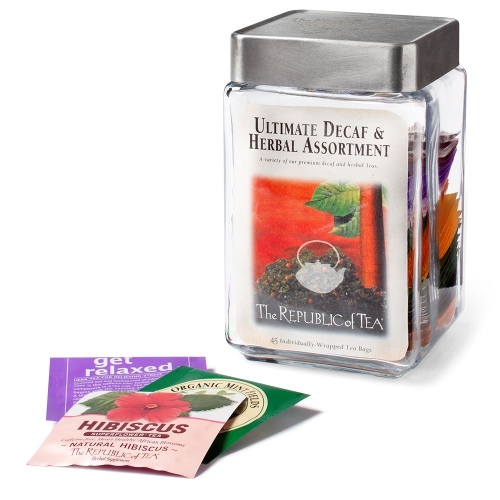 Ultimate Decaf and Herbal Tea Bag Assortment Jar